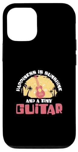 Happiness Is Sunshine And A Tiny Guitar �ʔ����E�N�����t�� �X�}�z�P�[�X iPhone 12/12 Pro �p