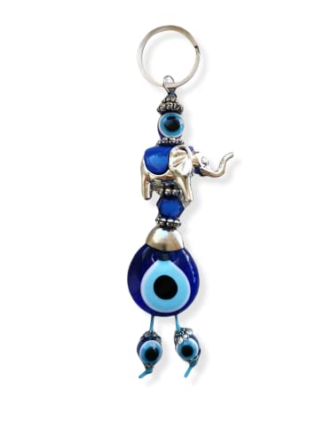 SabelAX   Llavero Ojo Turco   Amuleto Mal de Ojo   Amuletos de la Suerte y Protección   Llaveros Originales   Unisex Azul