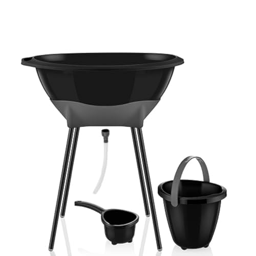 Baignoire bébé contre le mal de dos avec kit complet ergonomique Babyjem noir