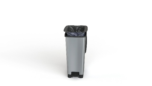 SUNDIS Ring Bin, poubelle à pédale 40 L, rectangulaire, fermeture