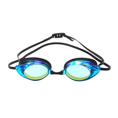Samuliy Gafas de natación con espejo antivaho para adultos, lente de policarbonato transparente, equipo de natación para entrenamiento profesional o competición