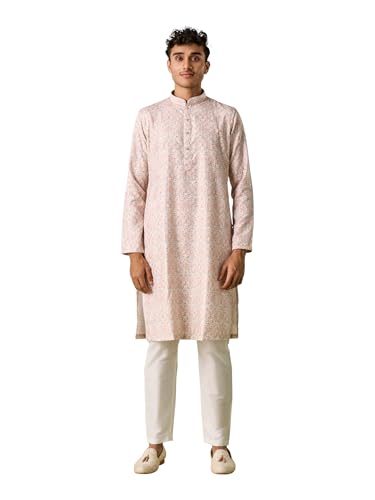 Kurta pour homme imprimé DIWAS BY MANYAVAR ensemble polycoton léger