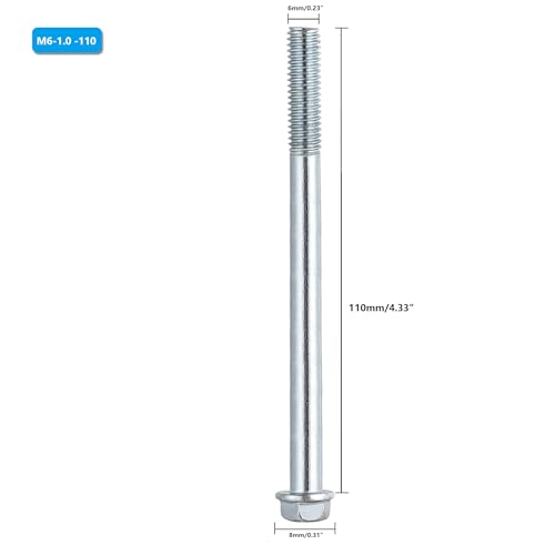 Image of Minho Motorcycle High Strength Grade 8.8 Metric Flanged Hex Bolts M6-1.0 - 110
