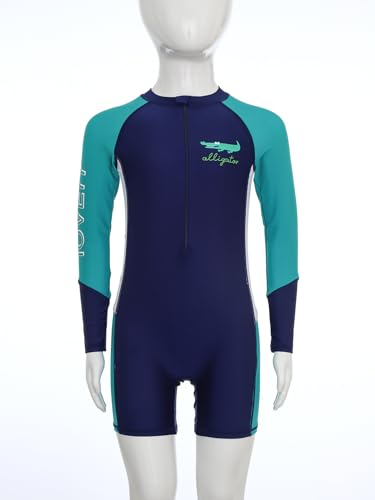 iiniim Rash Guard Swimsuit Boys Surfing Swimsuit Kids One Piece Long Sleeve Swimwear Sun Protection3