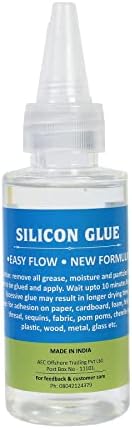 Little Birdie Silicon Glue for Craft Work, 100ml | Flexible Adhesive for Plastic, Glass, Metal, Wood | Quick-Drying, Precision Application for DIY Projects