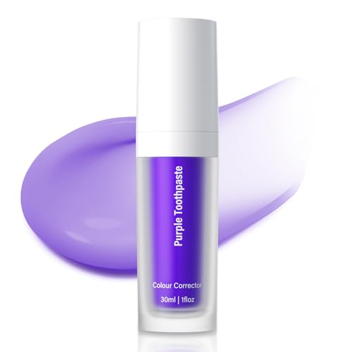Purple Toothpaste for Teeth Whitening,Teeth Whitening Booster,Tooth Stain Removal,Teeth Whitener,Purple Whitening Toothpaste