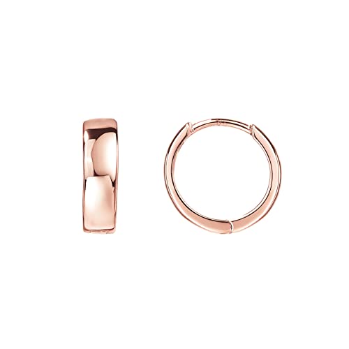 PAVOI 14K Gold Plated Sterling Silver Post Huggie Earrings - Smal...