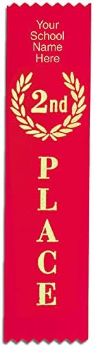 Set of 100 Personalized 3rd Place Ribbons - Flat