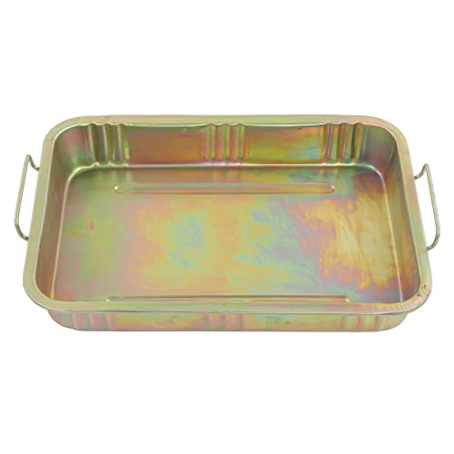 Oil Drip Tray Pan, Galvanized Oil Drip Tray Pan Professional Metal Drain Container Universal Auto Repair Tool For Vehicle(640X440X105Mm) #TOP7