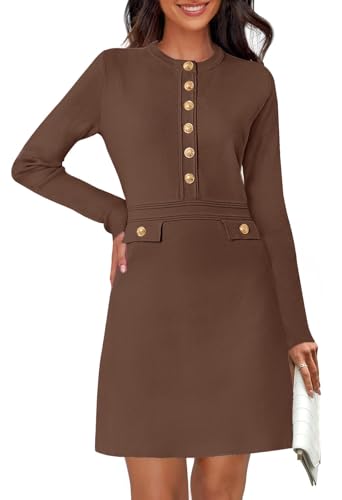 NENONA Women's 2026 Long Sleeve Fall Sweater Dress Winter Spring