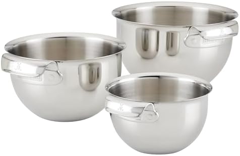 Hestan Provisions – 3-Piece Stainless Steel Mixing Bowl Set – 1.5qt, 3qt, and 4.75qt, Nesting Design - Thumbnail 3