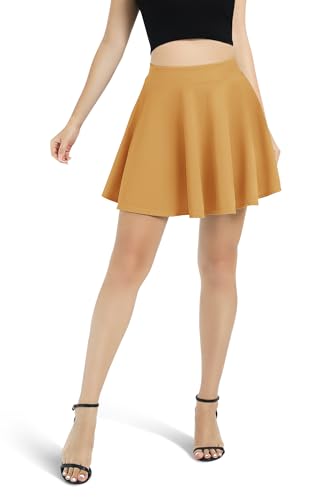 Image of Urban CoCo Women's Basic Versatile Stretchy Flared Casual Mini Skater Skirt