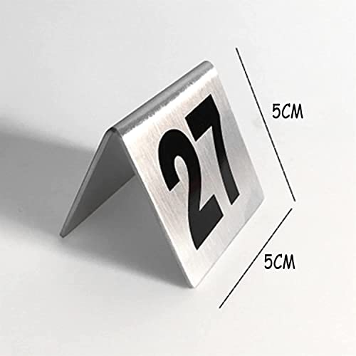 Plaque numérotée de table inox double face numéro 1 à 50 pour signalisation restaurant hôtel - 3