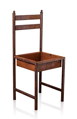 Blümelhuber Rost Deko für Garten Metallstuhl -Rostige Vintage Garten Dekoration zum Bepflanzen - Gartendeko Rostoptik Pflanzschale groß Terasse oder Balkon Blümelhuber Rost Deko für Garten Metallstuhl -Rostige Vintage Garten Dekoration zum Bepflanzen - Gartendeko Rostoptik Pflanzschale groß Terasse oder Balkon