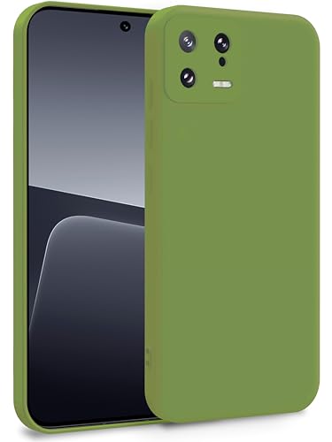MyGadget Cover per Xiaomi 13 5G - Custodia in Silicone Morbido a Doppio Strato – Case con Protezione Fotocamera & Fodera Interna Antigraffio - Verde