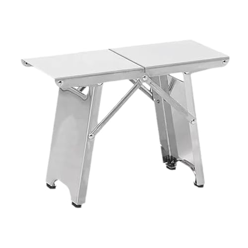 Tabouret de voyage avec base antidérapante et structure robuste en acier inoxydable