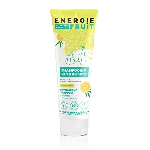 Shampoing sans sulfate cheveux ternes yuzu chanvre bio Energie Fruit