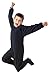 BIG FEET PAJAMA CO. Big Boys & Girls Junior Navy Fleece Footed Pajamas (Medium)