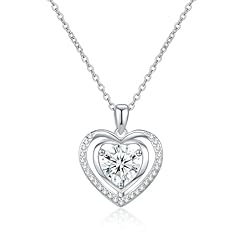 Silver Heart Necklace -1Ct