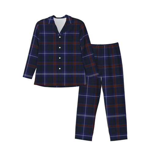 Pyjama classique à carreaux pour homme ensemble de détente léger et doux