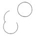 1 Pair Titanium 18G (Thin) Hinged Segment Ring Hoop Sleeper Earrings Body Piercing - 8mm Titanium