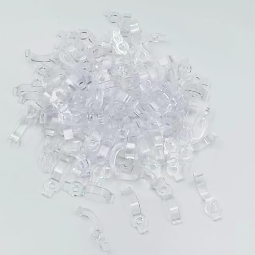 Image of 100 Pack LED Strip Mounting Clips, Installation Accessory for LED Light Strips, Flexible Mounting Solutions for 8mm Wide Waterproof Strip Lights