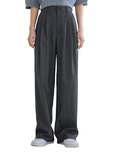 Image of KOTTY Women's Regular Fit High Rise Cotton Blend Solid Trousers