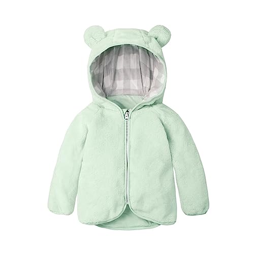 Boys Girls Fleece Thermal Hooded Outerwear Toddler Kids Cute Bear Ear Hood Jacket Coat Fall Winter Ski Suits