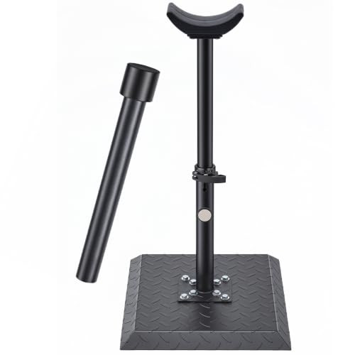 Image of Zonon Farrier Horse Hoof Stand, Tool-Height Adjustable Metal Horse Hoof Trimming Tools, Extra-Large Base Enhances Stability, Blacksmith Farrier Stand(Black,Metal Square Base)