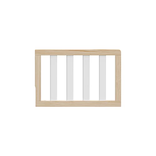 Image of Storkcraft & Graco Toddler Safety Guardrail with Slats (Natural with White) - GREENGUARD Gold Certified, Converts Compatible Storkcraft & Graco Crib to Toddler Bed, Each Guardrail Sold Individually