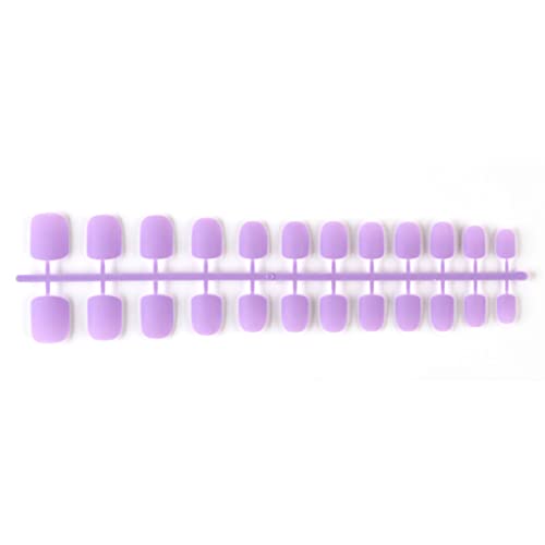 Yihaifu Paquete de 24 uñas esmeriladas para uñas acrílicas para amantes de la manicura, 11 púrpura Cover