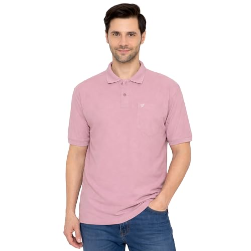 Image of NEVA Men's Regular Fit Half Sleeve Polo Neck T-Shirt with Chest Pocket