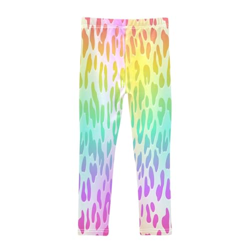 Toddler Girls Leggings Printed Yoga Pants Leggings Rainbow Leopard for Kids2