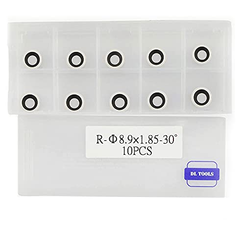 DLtools 8.9mm Round Carbide Inserts Ci5 Cutters (8.9mm X 1.85mm Thickness- 30 Degree) Round Carbide Cutter Replacement for Hollowers Finisher Lathe Wood Turning Tools,10pcs