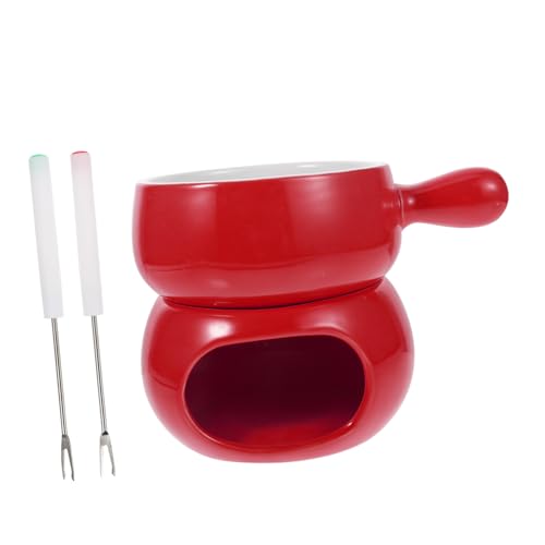 PRETYZOOM Butter Warmer Pot Cheese Heating Pot Creative Ice Fondue Cheese Fondue Elegant Ceramic Easy Hold