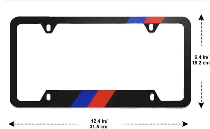 Licence Plate Cover M Logo License Plate Frame – 2-Pack For BMW X1-X7, 1-7, M1-M4 Models Car License Plate Holder - Foto 7