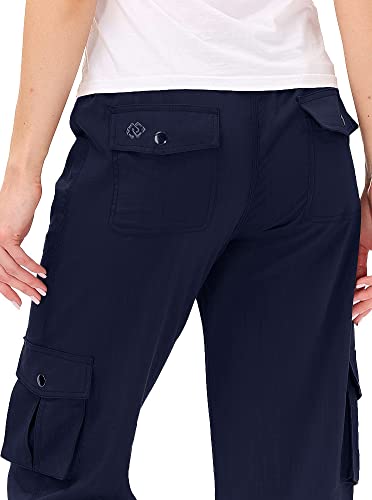 Image of MoFiz Womens Capris with Pockets Loose Fit Casual Capri Pants Dressy Lightweight Ladies Baggy Cargo Pants for Hiking