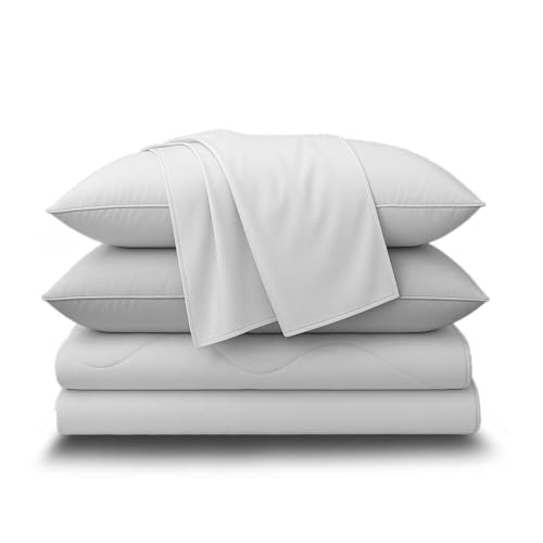 Neyam Cooling Bed Set keeps it cool at during summer nighta to give you a comfortable feeling and allow for deep sleep Q-Max 0.42 degrees which means it (White King)