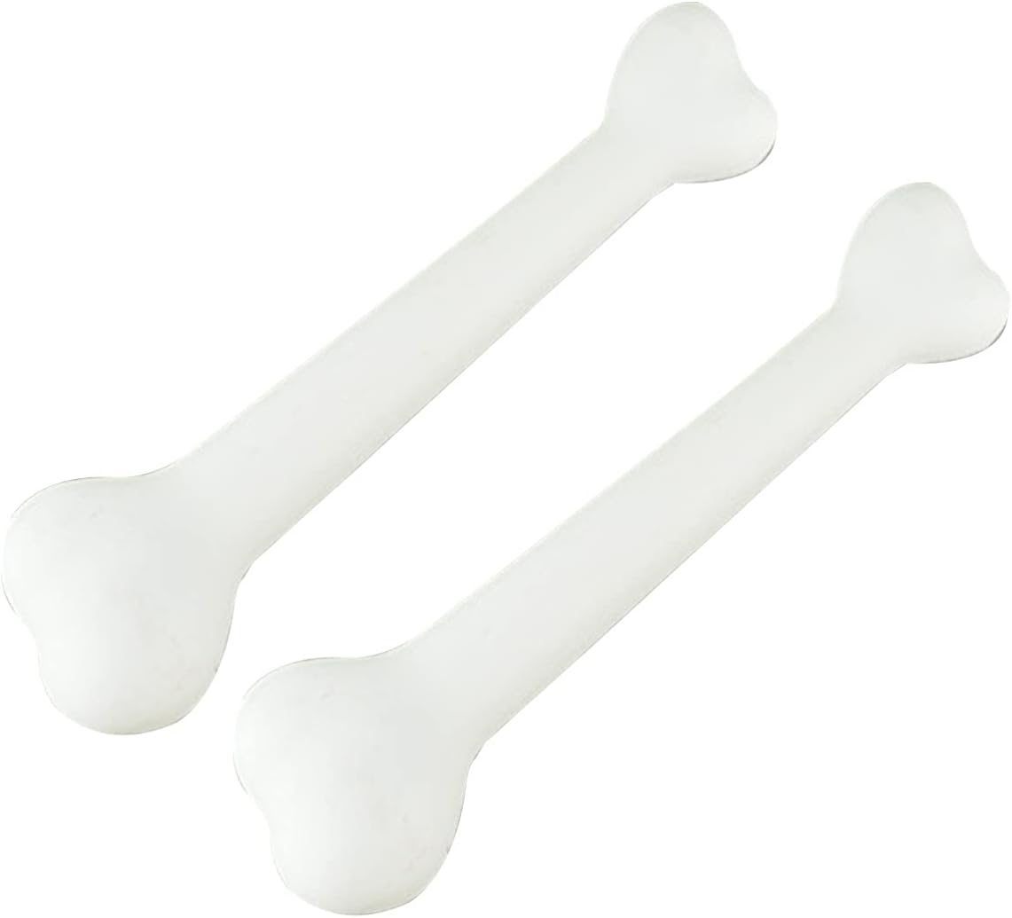 Abaodam Plastic Bones 4Pcs Halloween Props Cosplay Props Fake Human Skeleton Plastic Bones Tricky Toys Model Dog Toy Halloween Party Decor (4Pcs, White) Skeleton