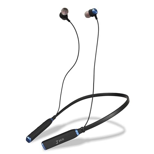 JGD Boom J2 Bluetooth 5.0 Neckband with Up to 25 Hours Playtime and Hi-Fi Stereo Sound in Ear Dual Pairing, Magnetic earpiece,Voice Assistant with Mic (Blue) (B0CVH1NRB7) Amazon Price History, Amazon Price Tracker