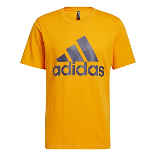 T-shirt adidas Badge of Sport orange et marine taille SM pour homme