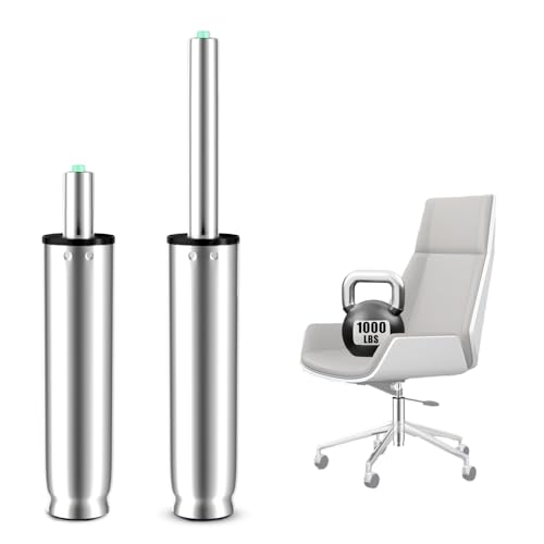 Mastery Mart Gasdruckfeder für Bürostühle, Länge 251mm - 346mm Gasdruckfeder, Gasdruckdämpfer Belastbar bis 450 kg, Bürostuhl Ersatzteile, TÜV, Klasse 4, Universelle Passform (Silber, Nicht für 1KEA)