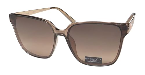 KENDALL + KYLIE Blkk5125 Roxy Sunglasses 100% Uv/Uvb Protection Signature Logo [66-14-145, brown crystal/bronze]
