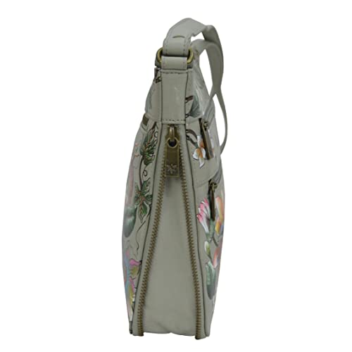 Image of Anuschka Women's Leather Crossbody Bag - Hand-Painted Genuine Leather Handbag with Adjustable Strap for Everyday Use - 550