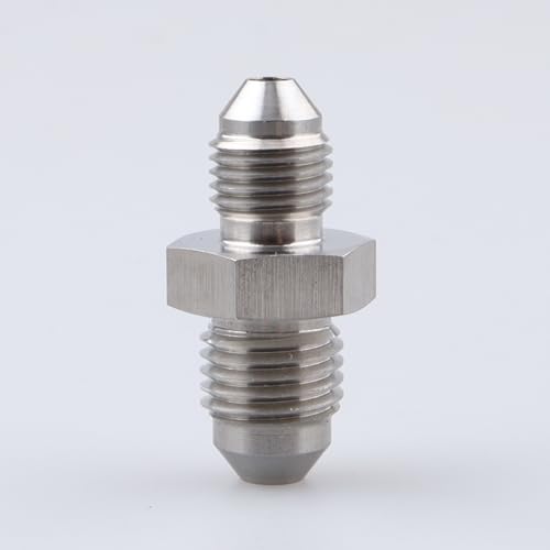 Image of AC PERFORMANCE Stainless Steel -3 AN Male Flare to -4 AN Male Thread Union Brake Hose Fitting Adapter