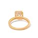 Dsnyu 9K Yellow Gold Ring, Eternity Wedding Bands for Women with Square Moissanite 2ct Band Yellow Gold Fashion Trendy Size 9.5