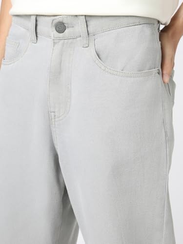 Image of Urbano Fashion Men's Loose Mid Rise Baggy Fit Washed Jeans Non-Stretchable