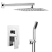 SR SUN RISE Fixed Mounted 10 Inch 304 Stainless Steel Rainfall Shower Head Round Rain Showerhead Ten Layer Sliver Polished Chrome Finish 2.5gpm (Shower Arm Not Included)