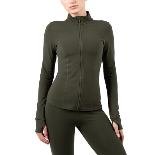 Image of YITTY Active Women's Ultraluxe Full Zip Jacket, Athleisure, 4-Way-Stretch, Thumbholes