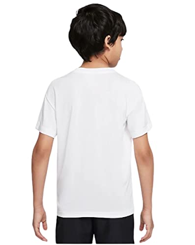 Nike Dri-FIT Big Kids' (Boys') Short-Sleeve Training Top (X-Large, White/Black)
